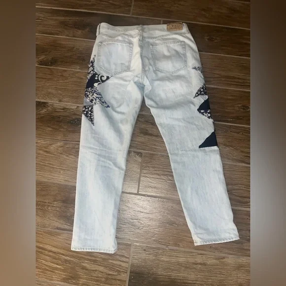 Polo Ralph Lauren Avery Boyfriend Star Quilted patchwork jeans - Picture 3 of 6
